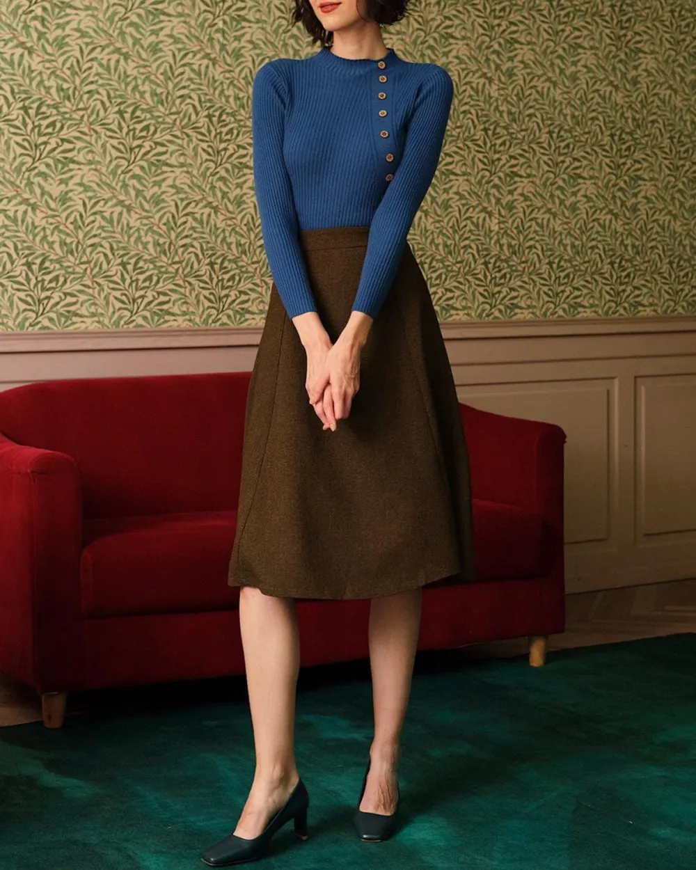 Casual Style Brown Skirt