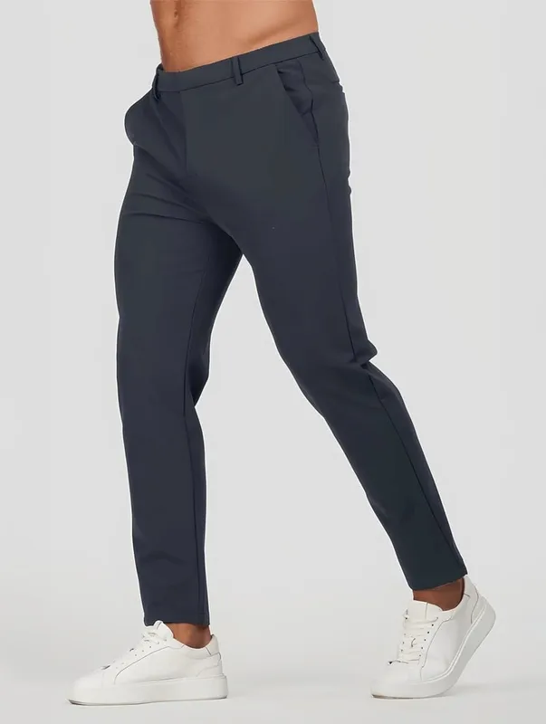 Navy Blue Stretch Pants