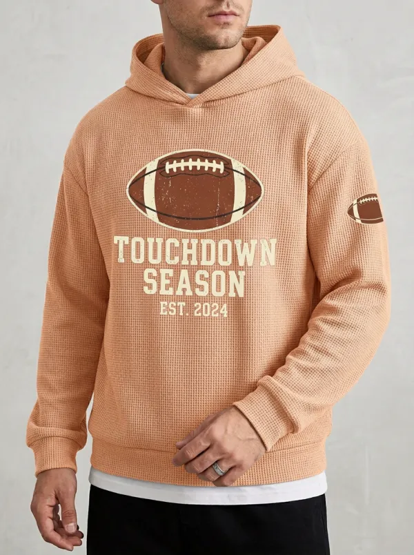 Football Graphic Casual Hoodie