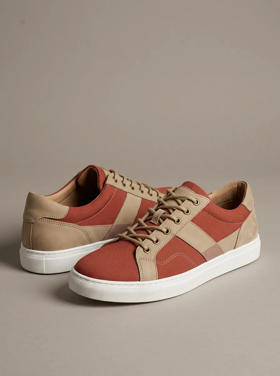 Men's Casual Canvas Print Sneakers