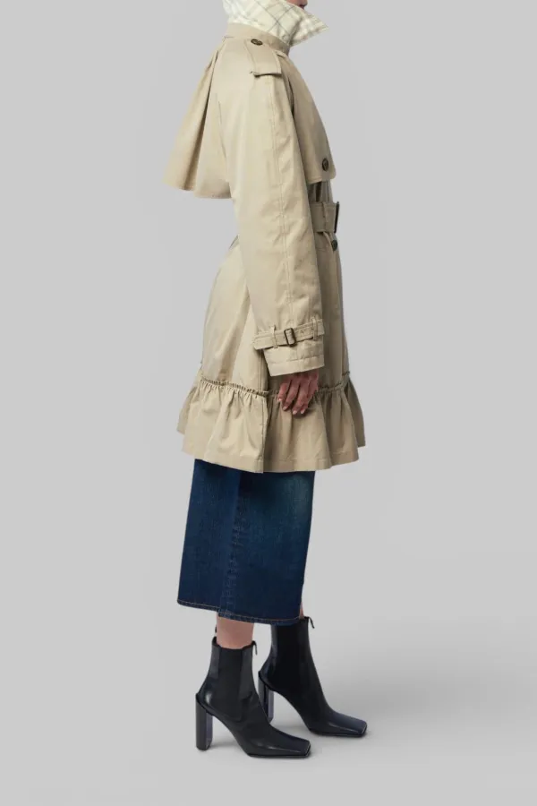 Cotton Double Breasted Coat