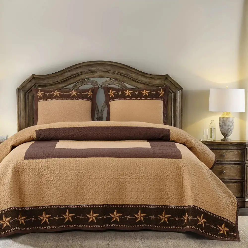 Reversible Embroidered Quilt Set