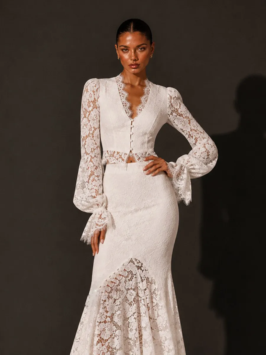 Piper Lace Slim-Fit Bodycon Skirt Set