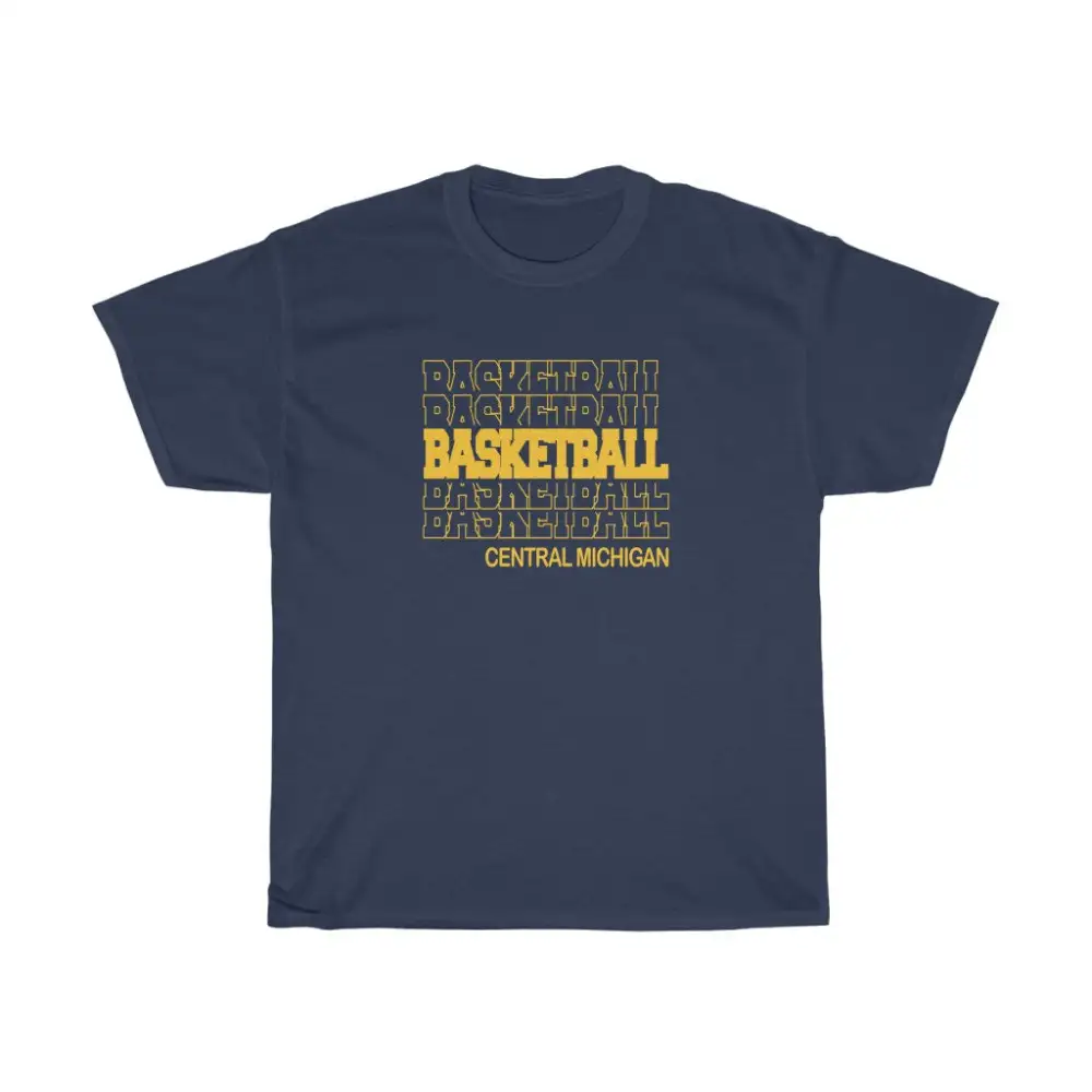 Basketball Central Michigan in Modern Stacked Lettering