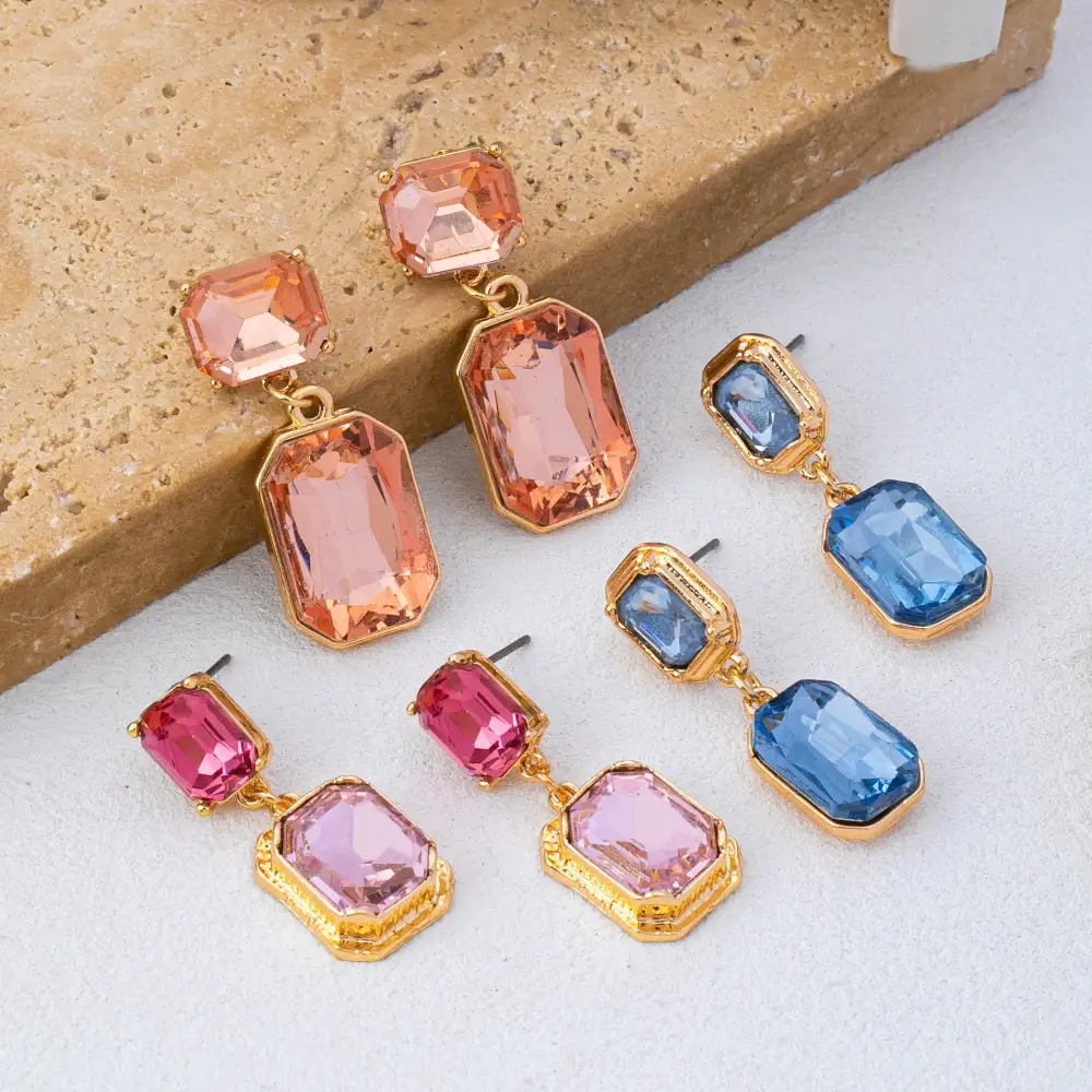 Two Stone Geometric Crystal Cut