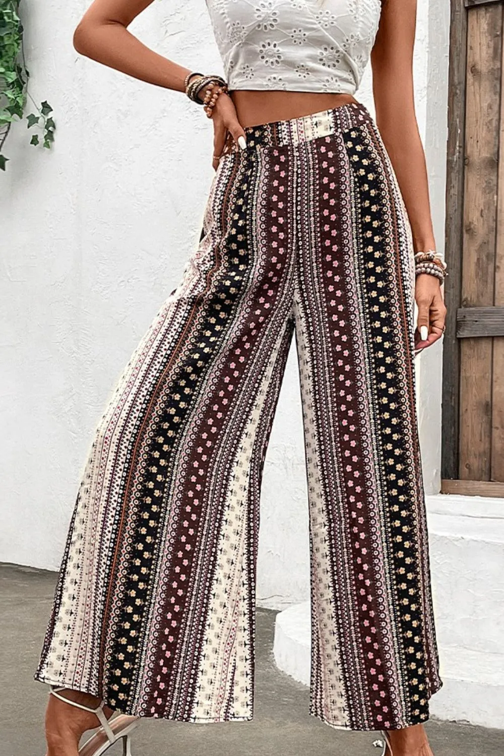 Easy High Waist Wide Leg Pants
