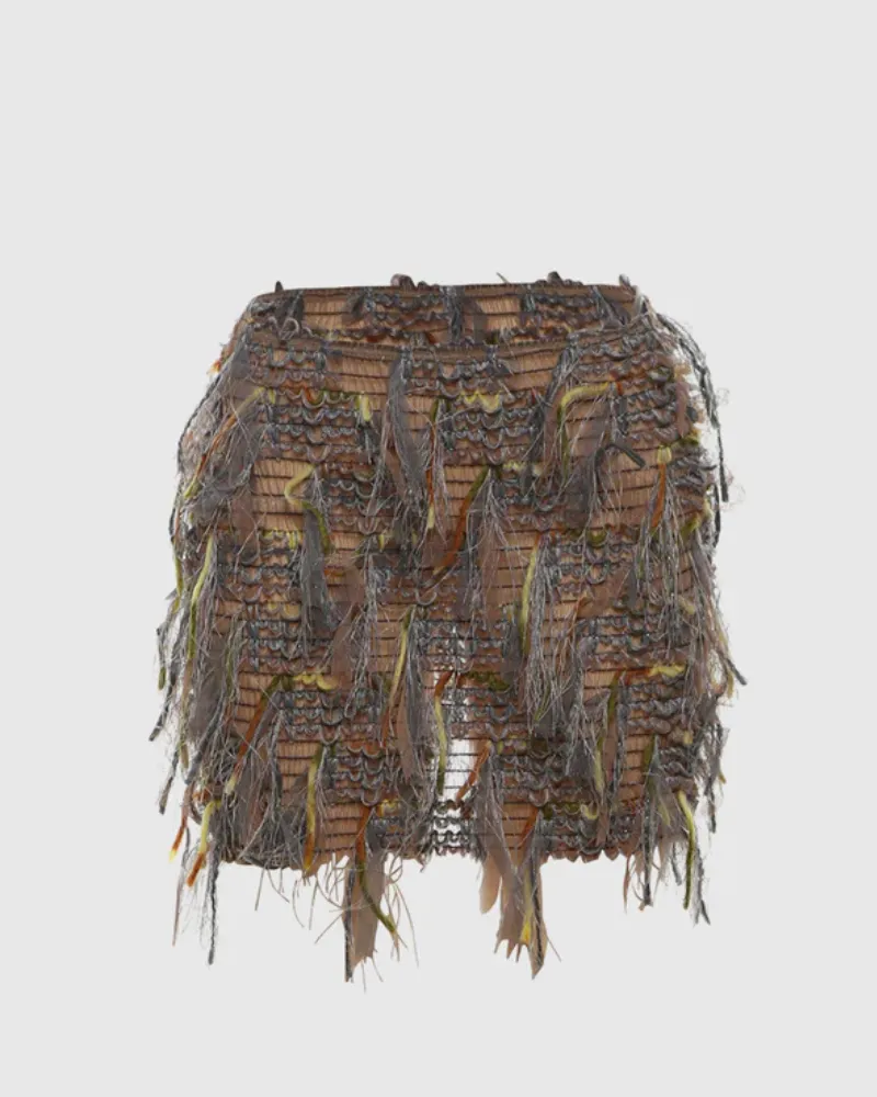 Fringe Short Skirt