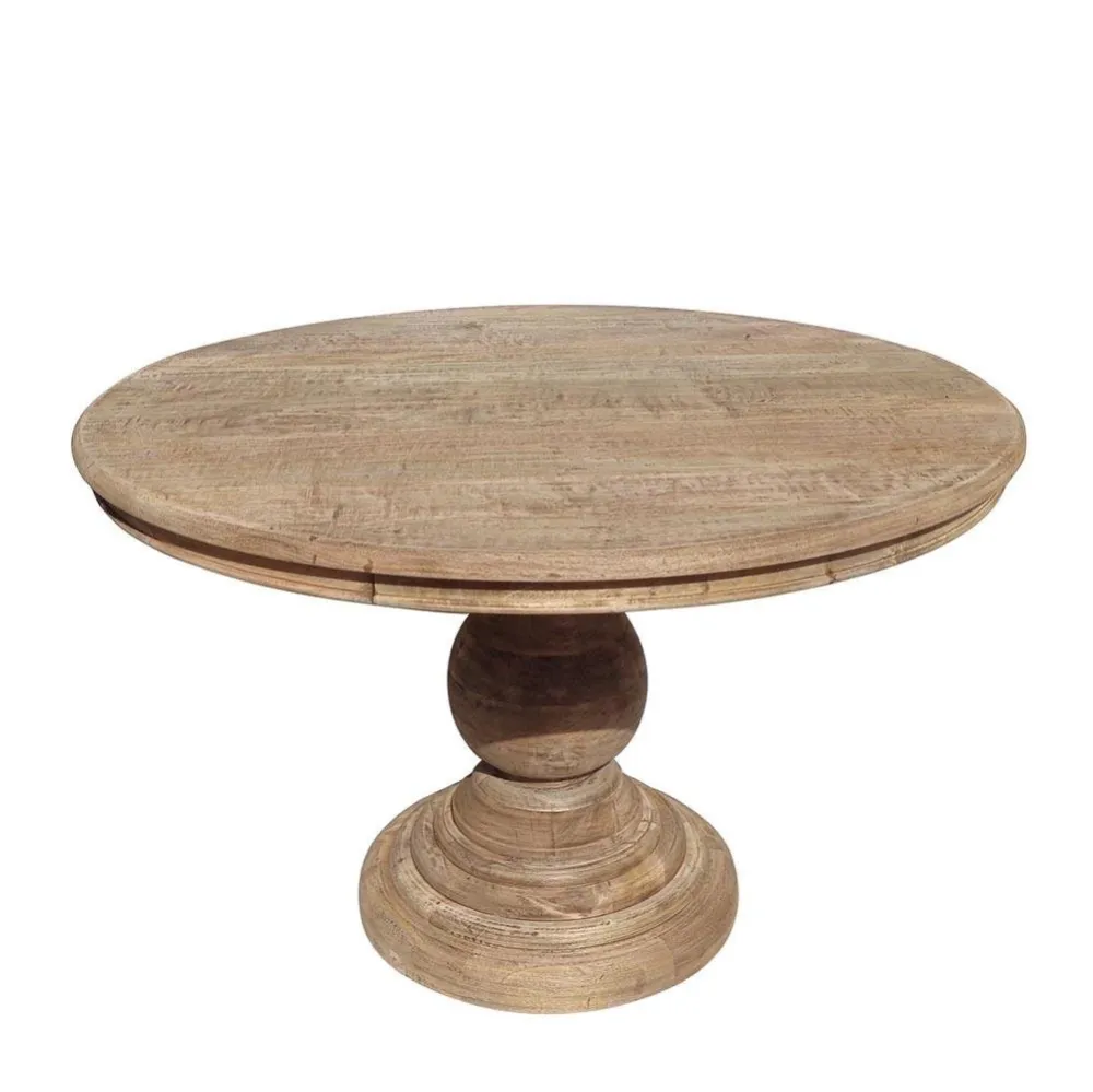 Round Mango Pedestal Table