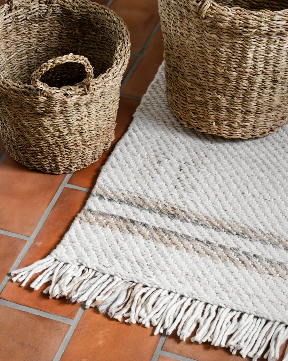 Fringed Handwoven Indoor-Outdoor Area Rug