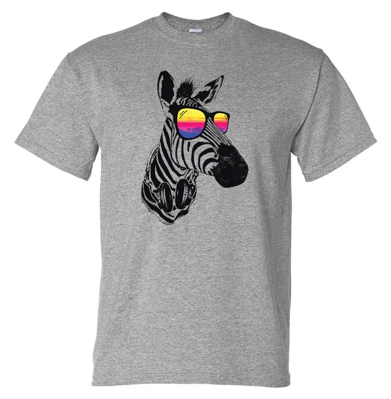 Zebra Cool Graphic Cotton T-Shirt