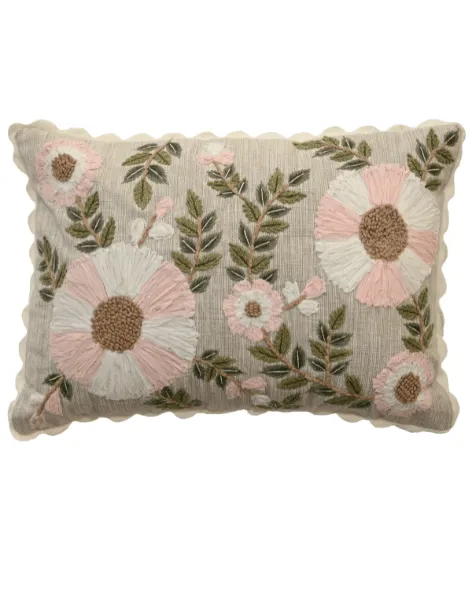 Floral Paisley Cotton Lumbar Decorative Cushion Cover