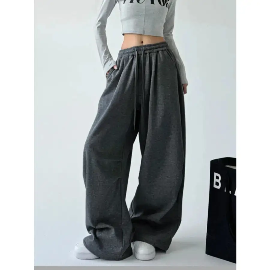 Oversized Wide Leg Drawstring Pants
