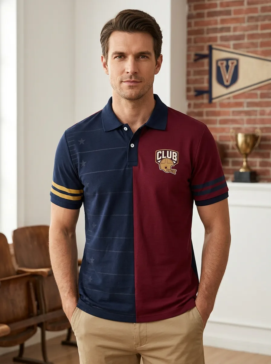 Men's Distinctive Gridiron Helmet Polo Shirt