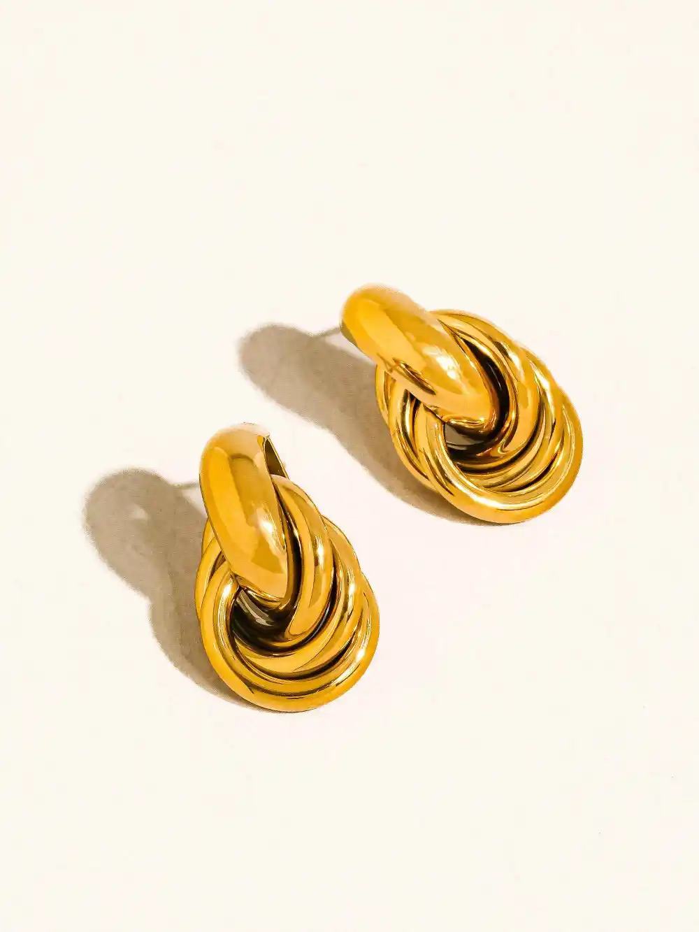 Knotted Hoop Statement Earrings