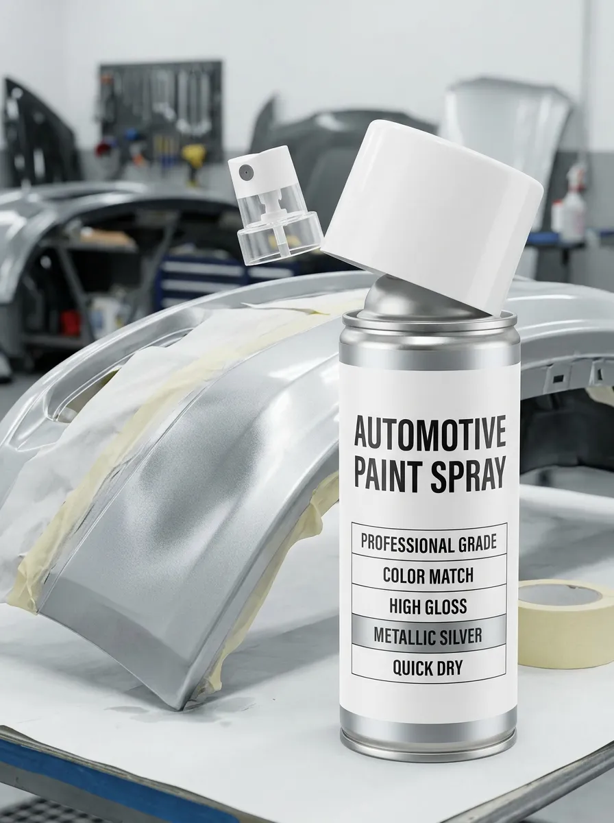 Metallic Silver Quick-Dry Auto Repair Paint Spray