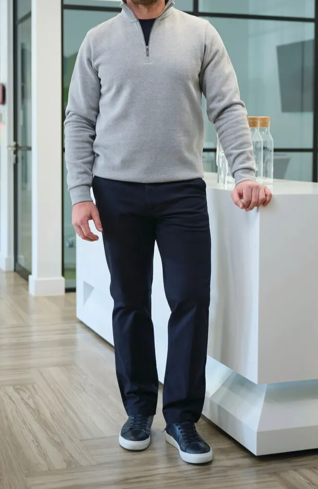 Men's Modern Slim Fit Stretch Chino Trousers
