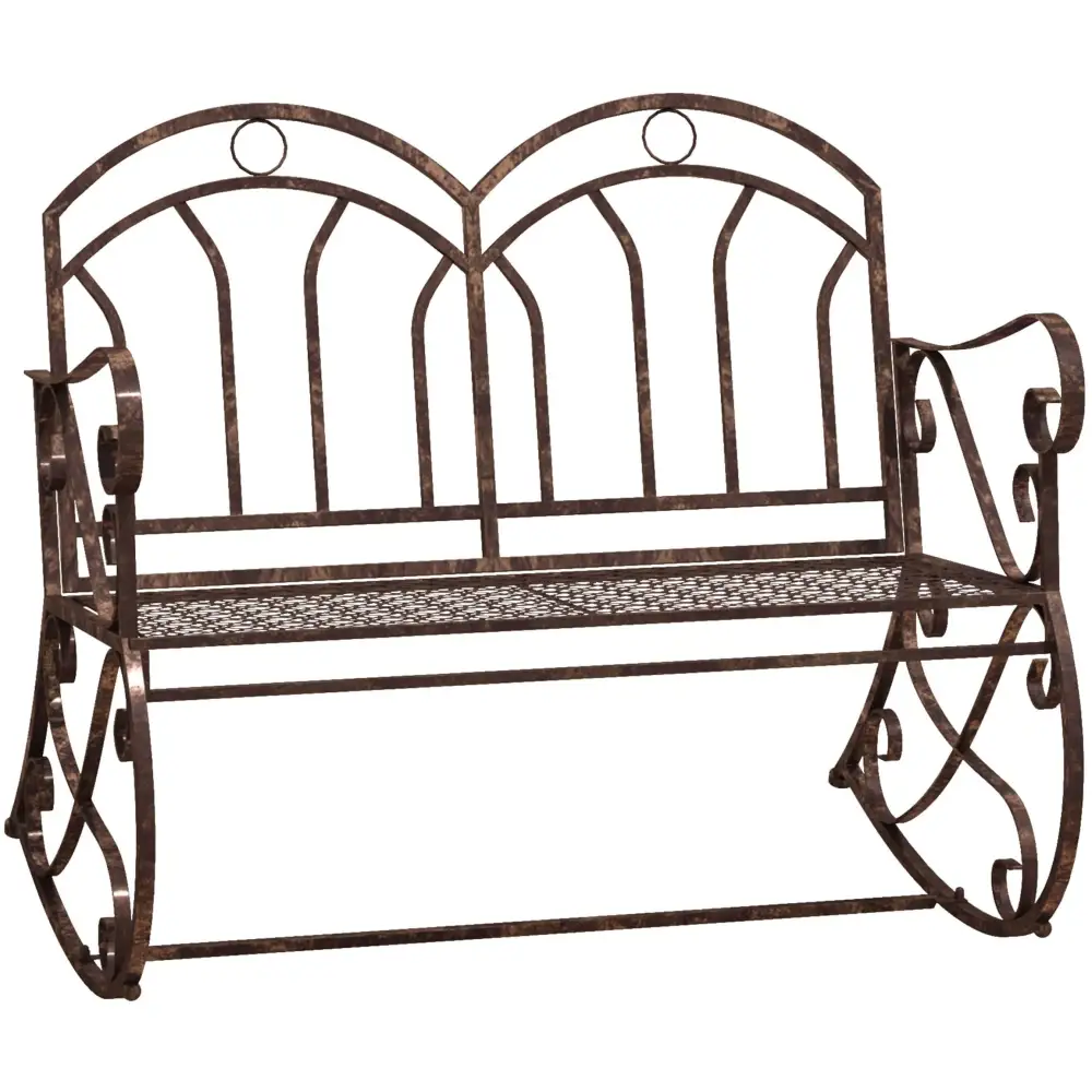 Rocking Metal Garden Bench