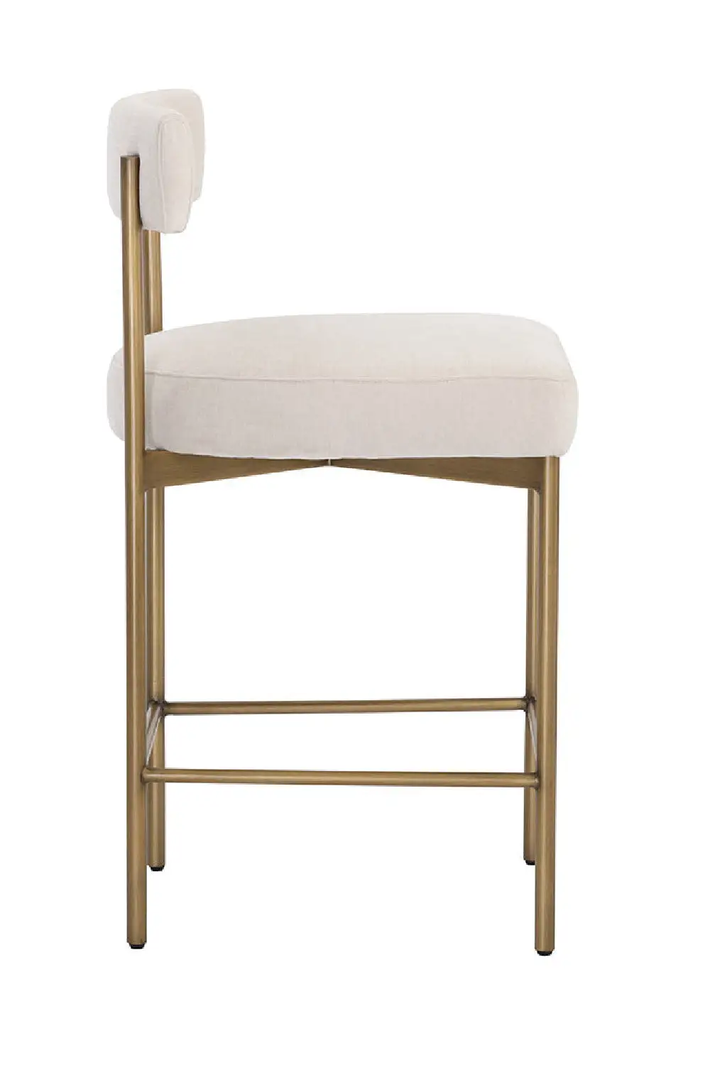 Modern Low-Back Fabric Counter Stool