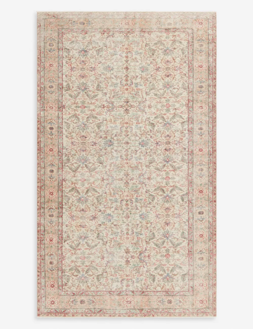 Distinctive Turkish Inspired Hand Knotted Wool Area Rug