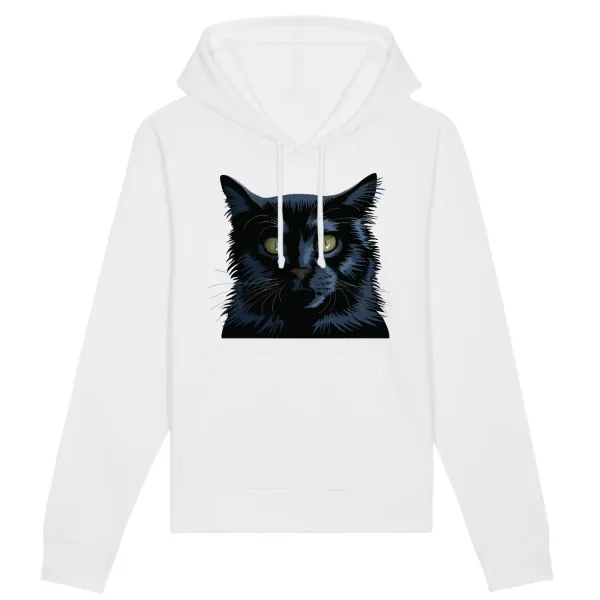 Black Cat Graphic Pullover Hoodie