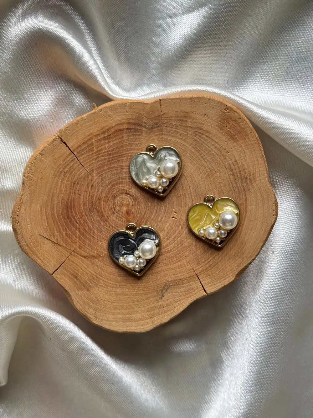 Pearl Heart Charm