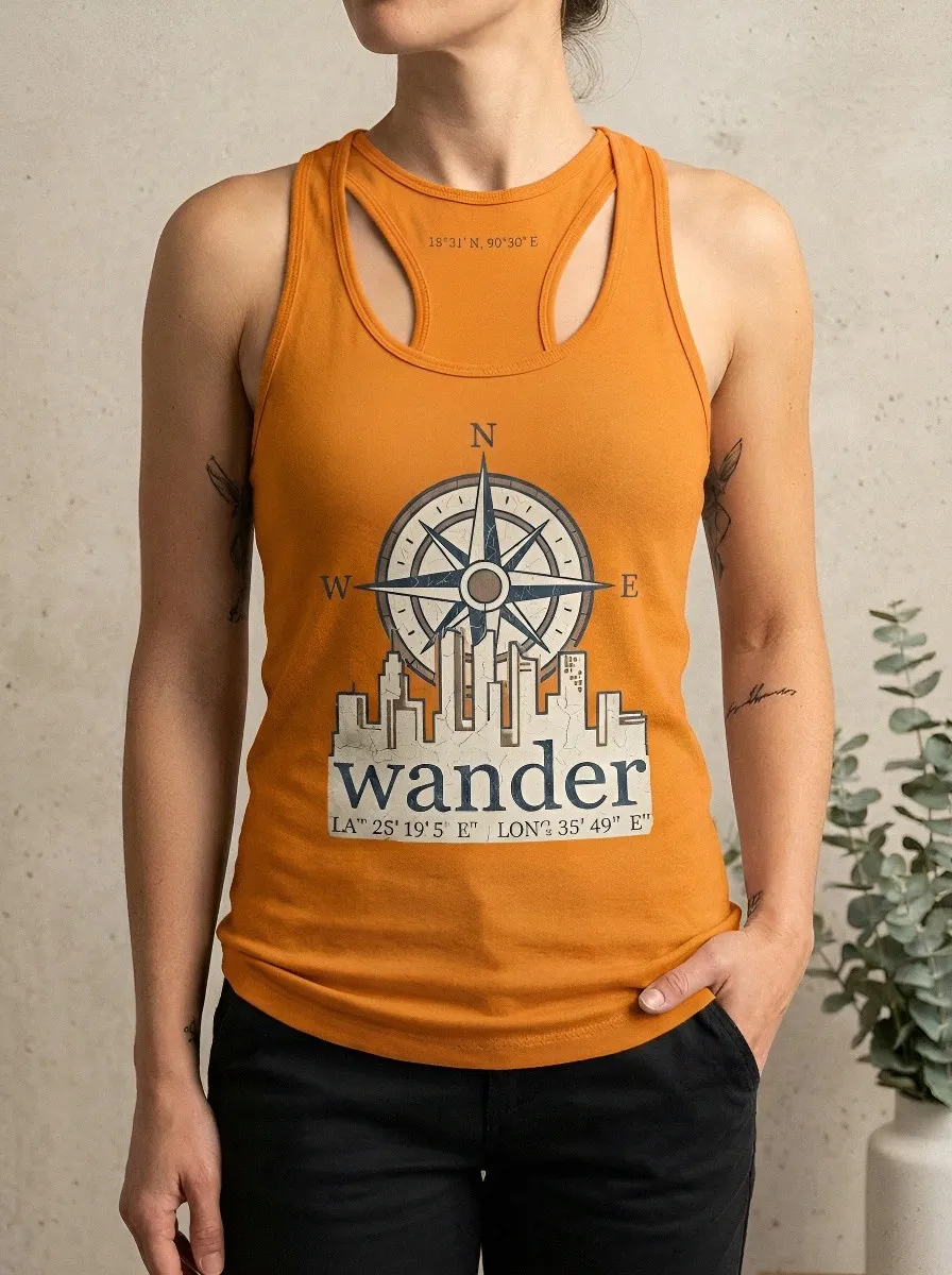 Travel Wanderer Compass Tank Top