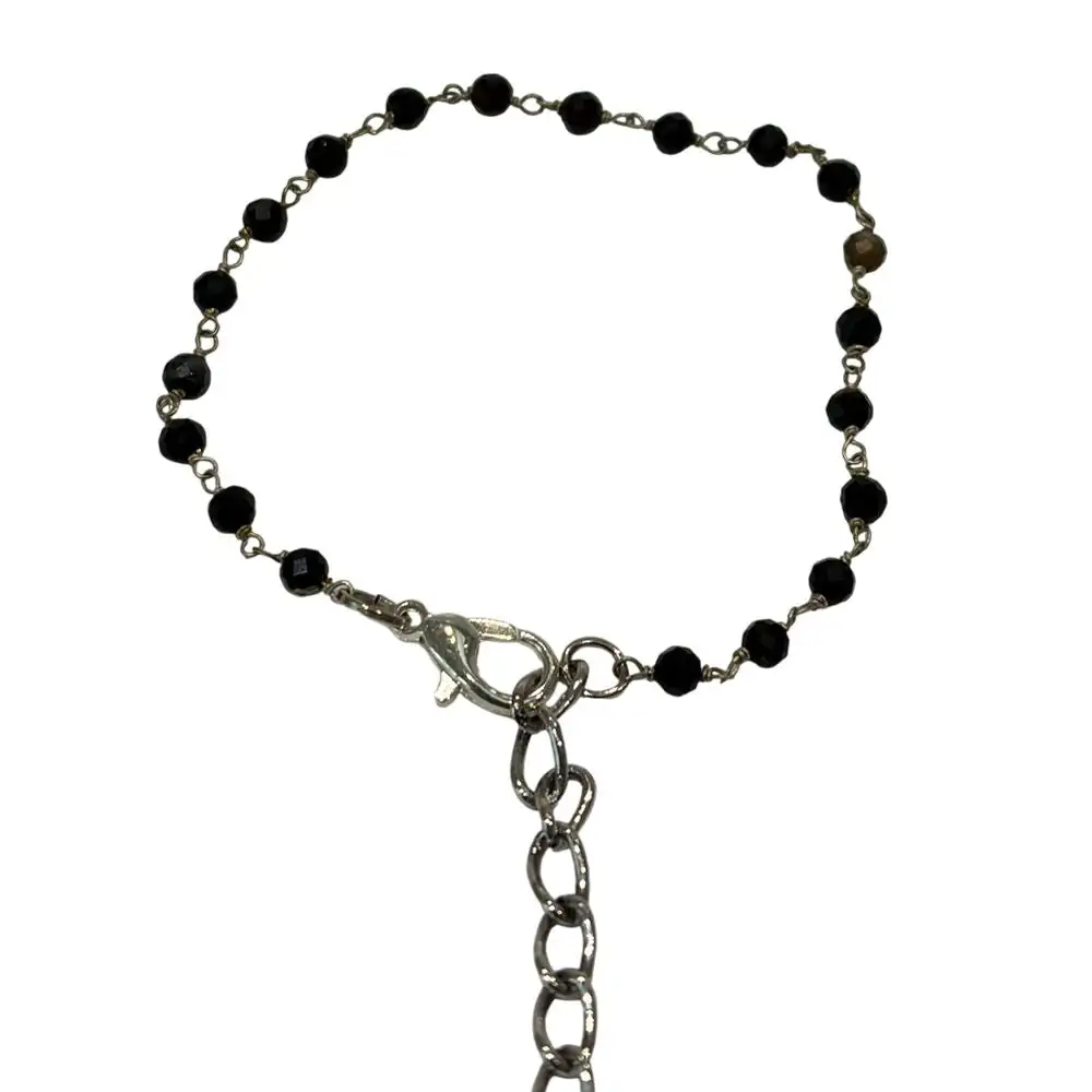Adjustable Chain Gemstone -Plated Bracelet