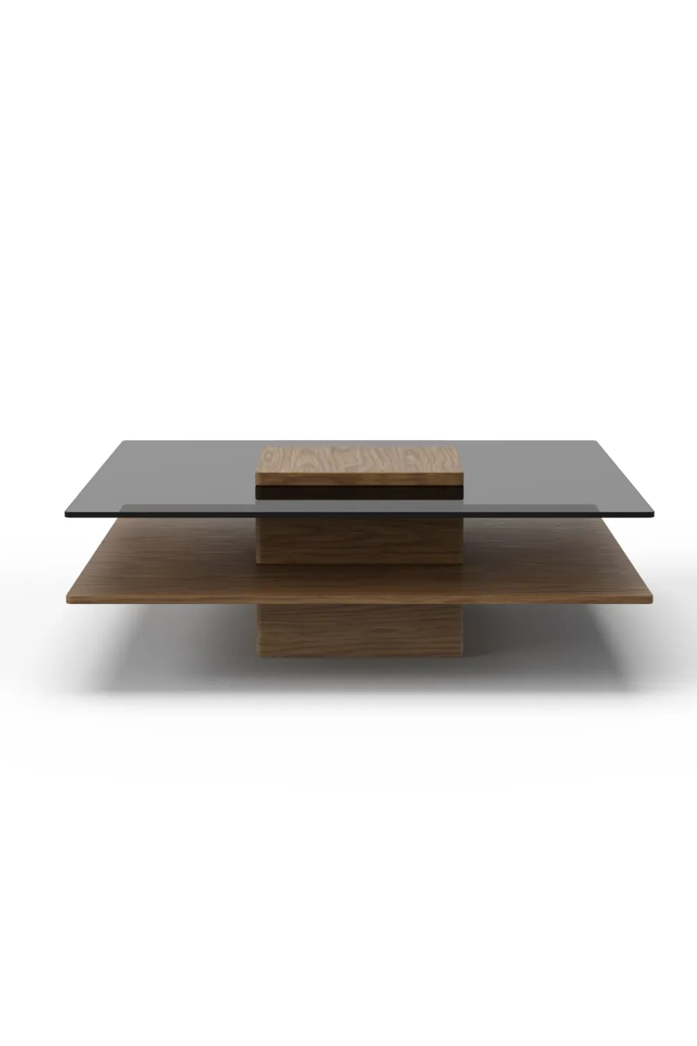 Glass & Wood Coffee Table
