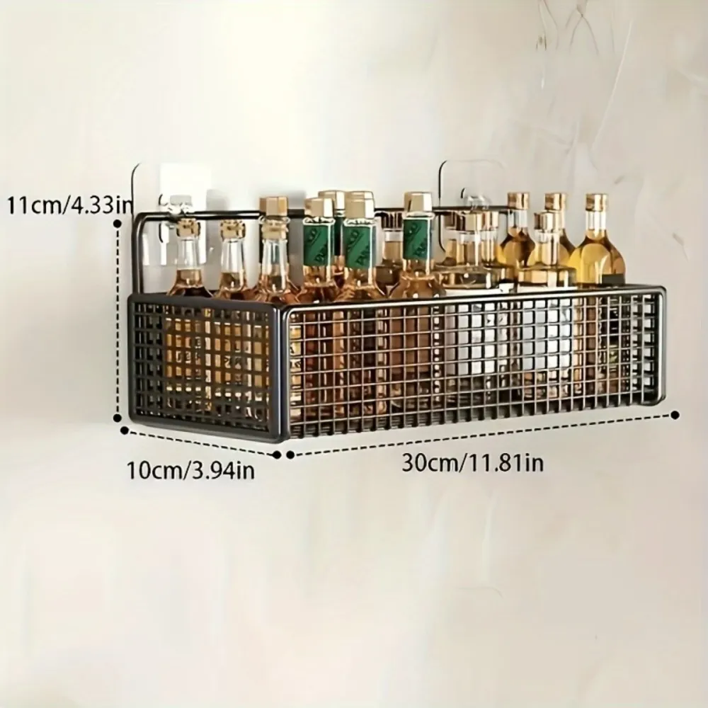 Wall-Mounted Metal Storage Basket