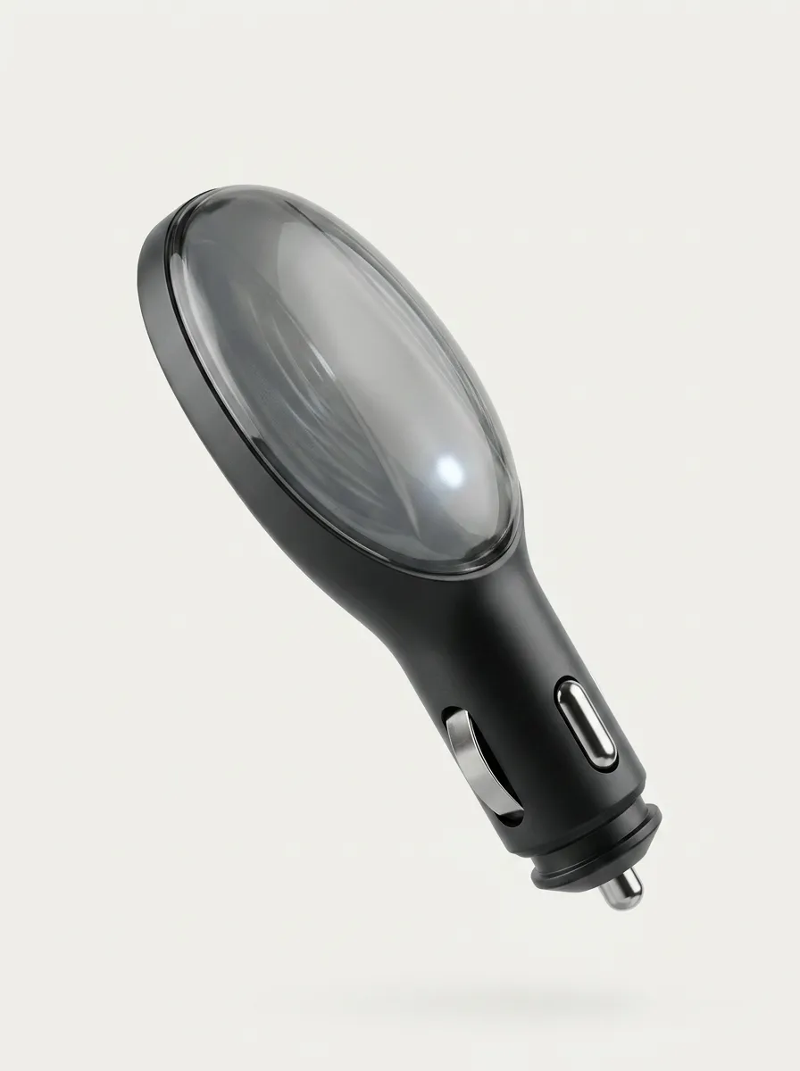 Automotive Fuel Saver Device with Glossy Housing Vehicle Power Plug