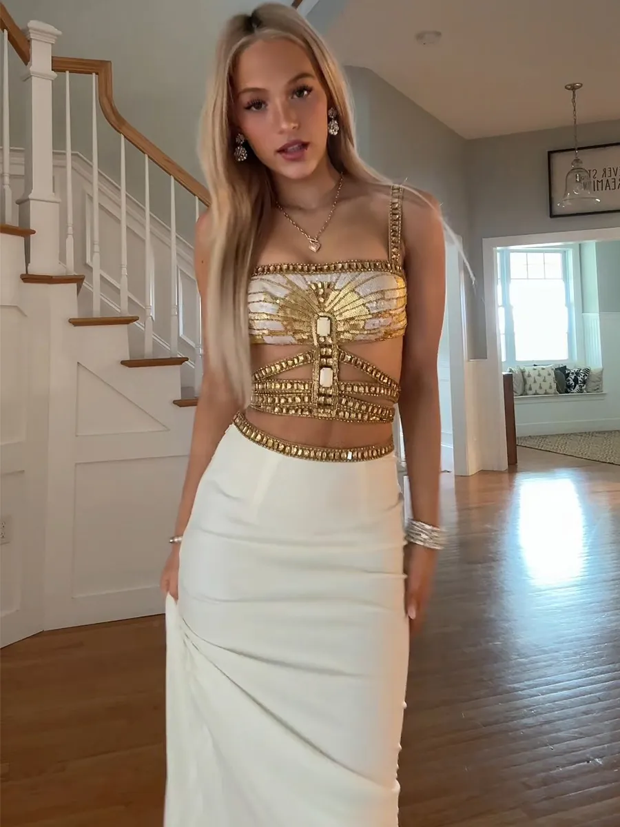 Seraphina Rhinestone Two Piece Set