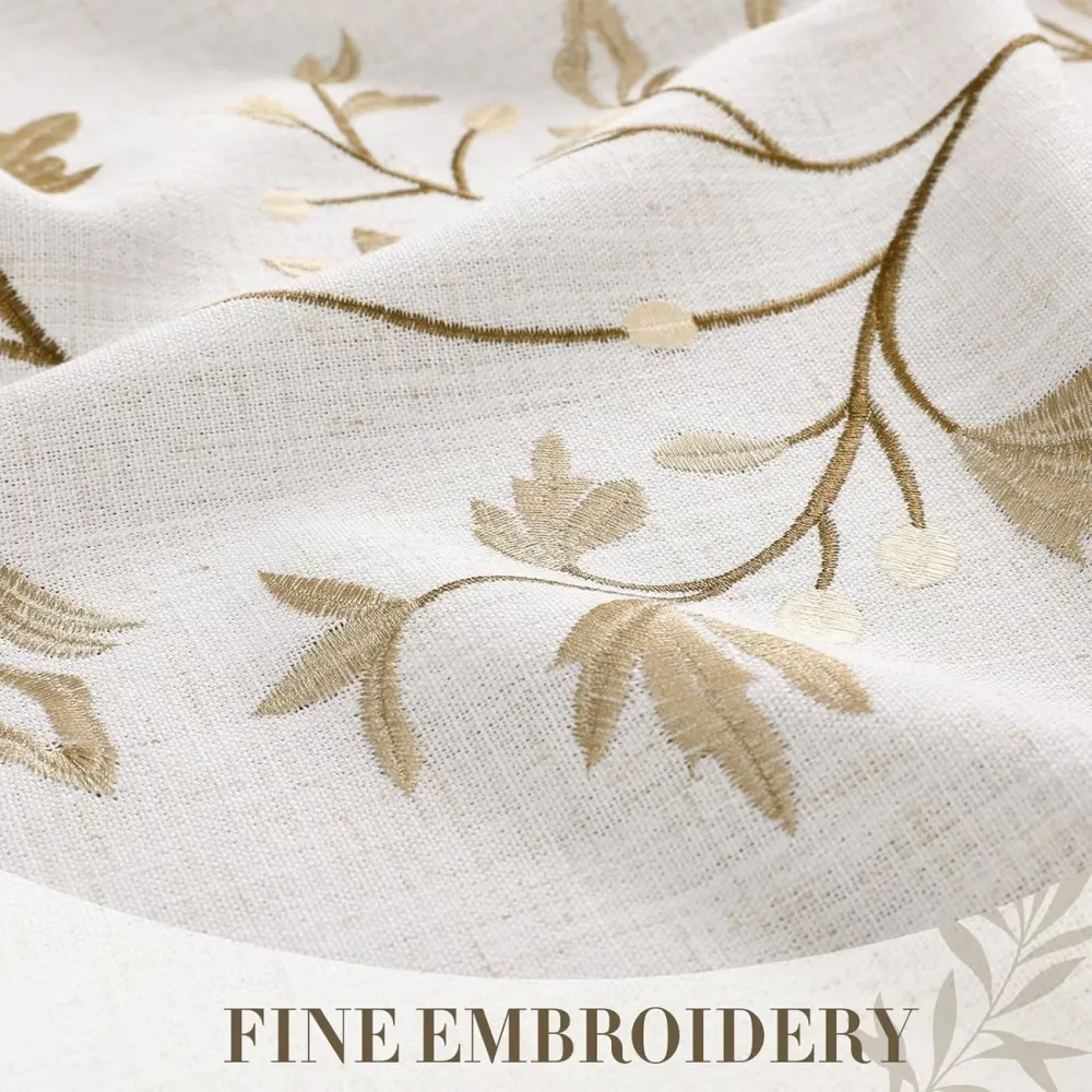 Embroidered Floral Tablecloth