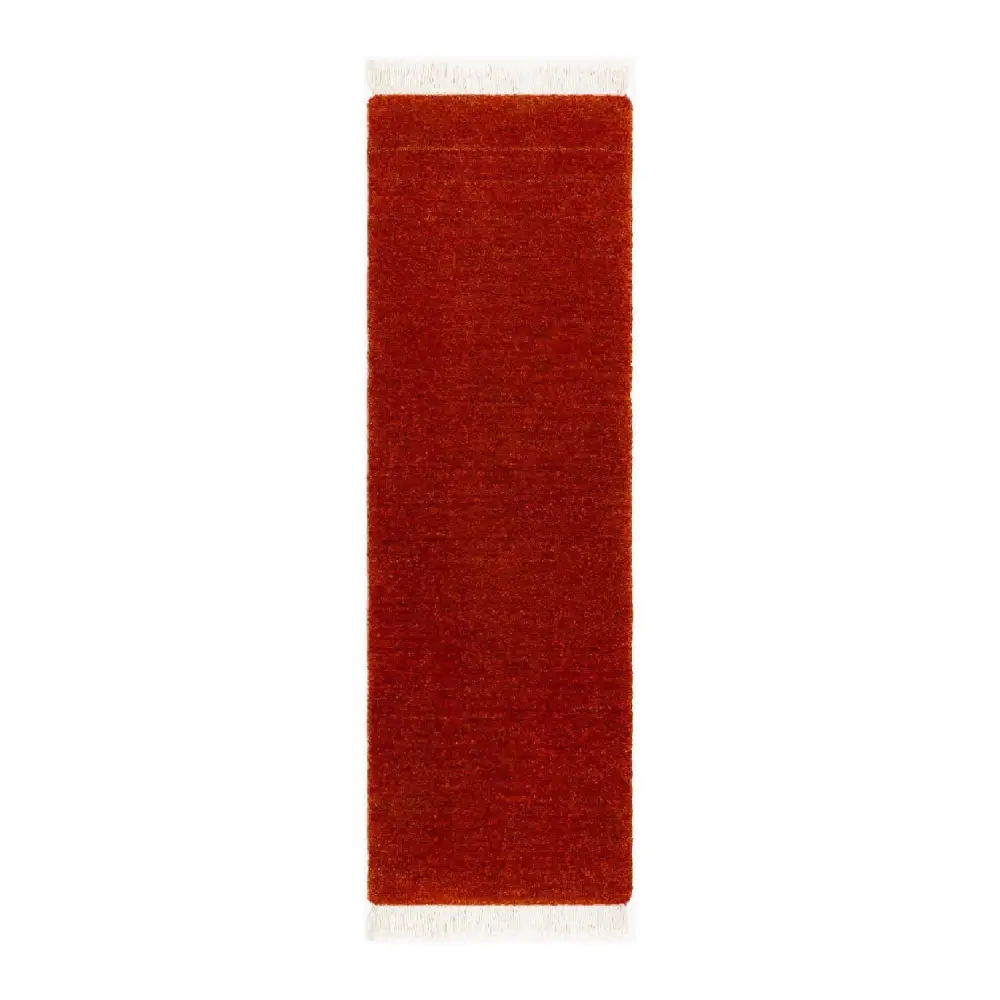 Hand-Loomed Wool Fringe Table Runner