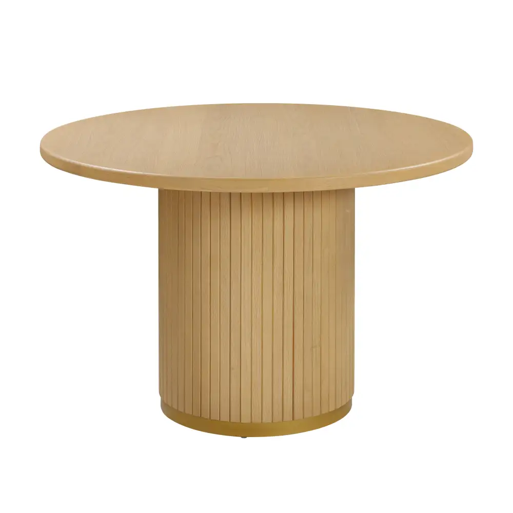 Round Oak Wood Wood Dining Table