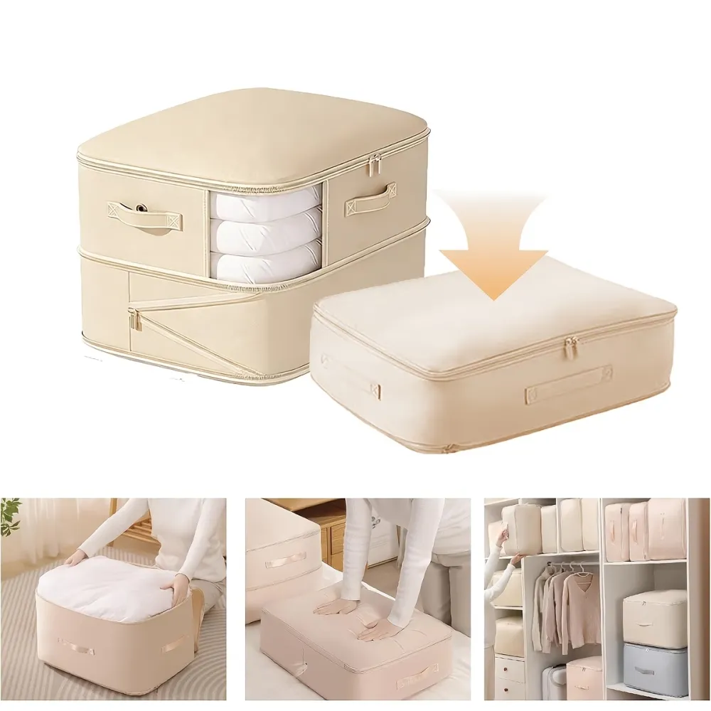 Space-Saving Bedding Storage Bin