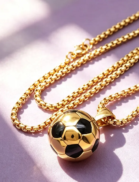 Soccer Pendant Men's Necklace