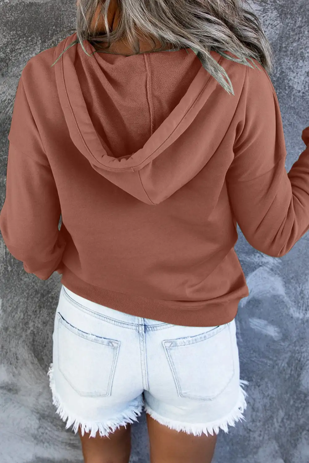 Relaxed Pocketed Long-Sleeve Hoodie