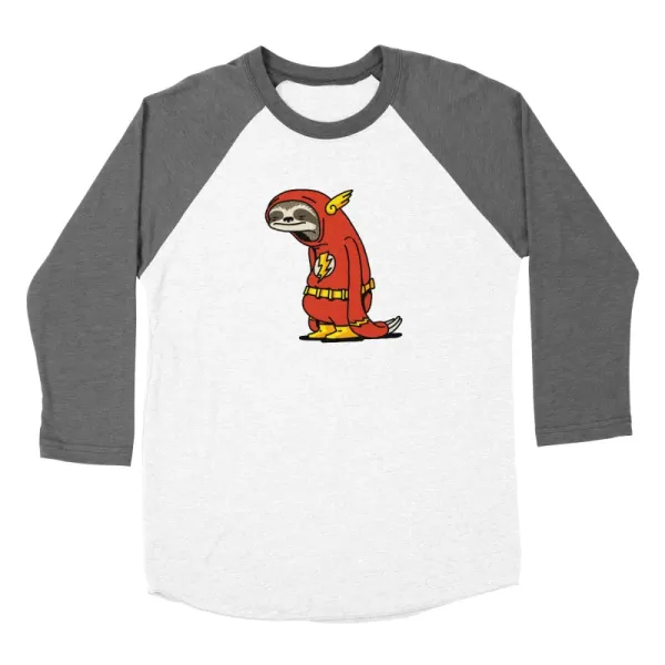 Men's Cartoon Sloth Pattern Crew-Neck Casual Long-Sleeved T-Shirt