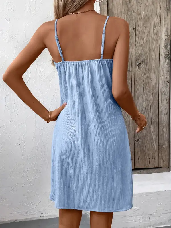 Everyday V Neck Sleeveless Casual Dress