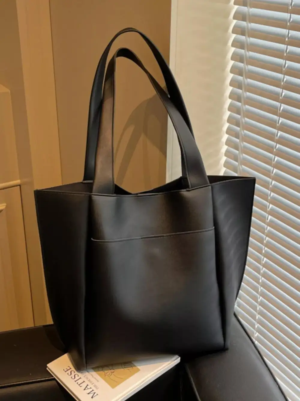 Vegan Leather Leather Shoulder Bag