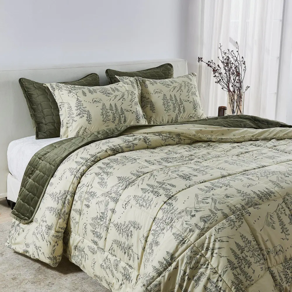 Reversible Microfiber Comforter Set