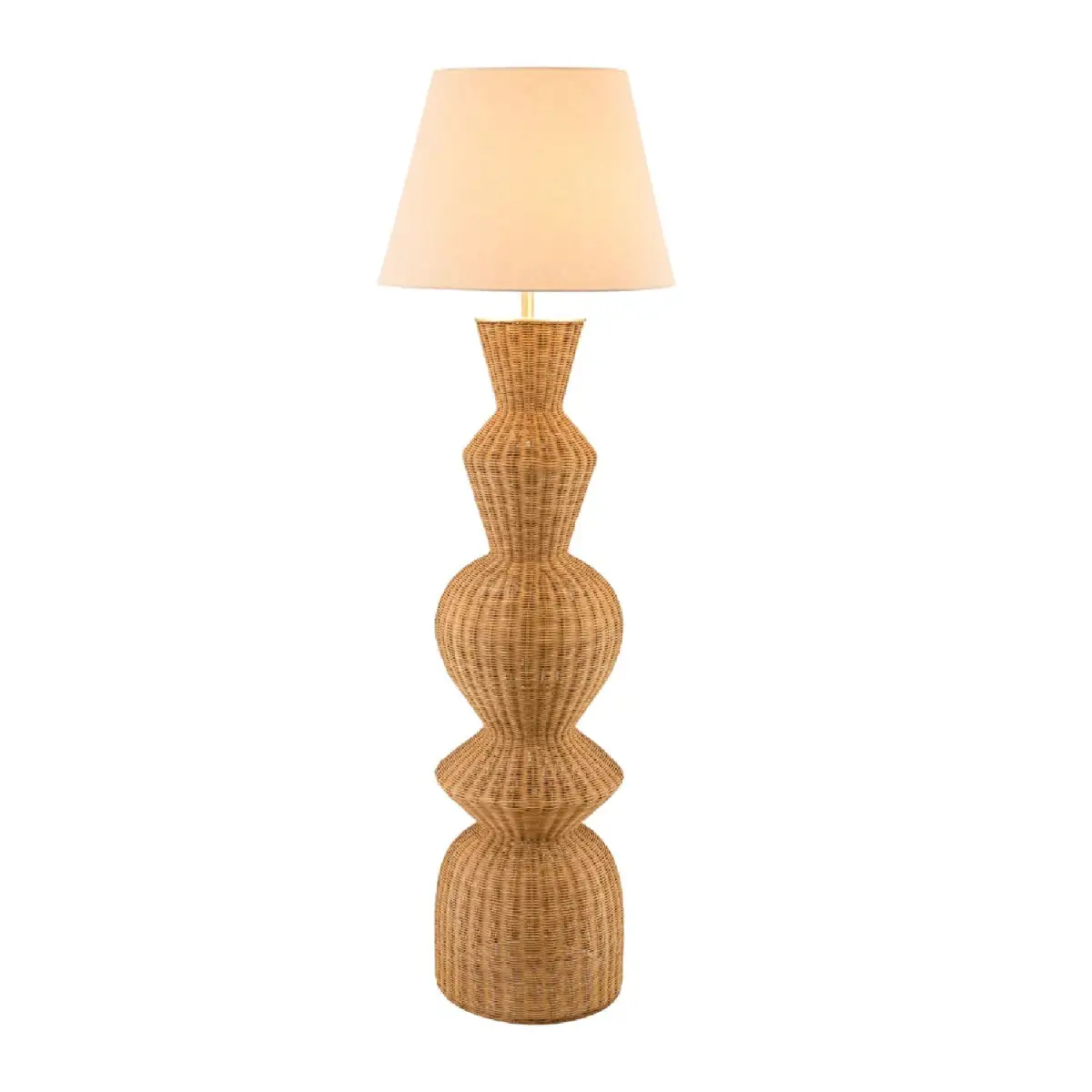 Rattan Geometric Floor Lamp