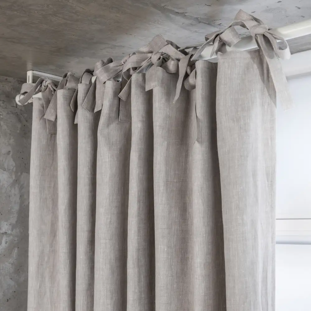 Cotton Lined Linen Curtain Panel