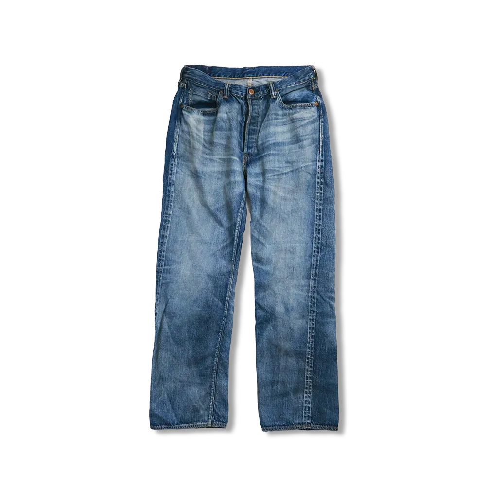 Streamlined Selvedge Straight Wide Fit Men's Casual Jeans
