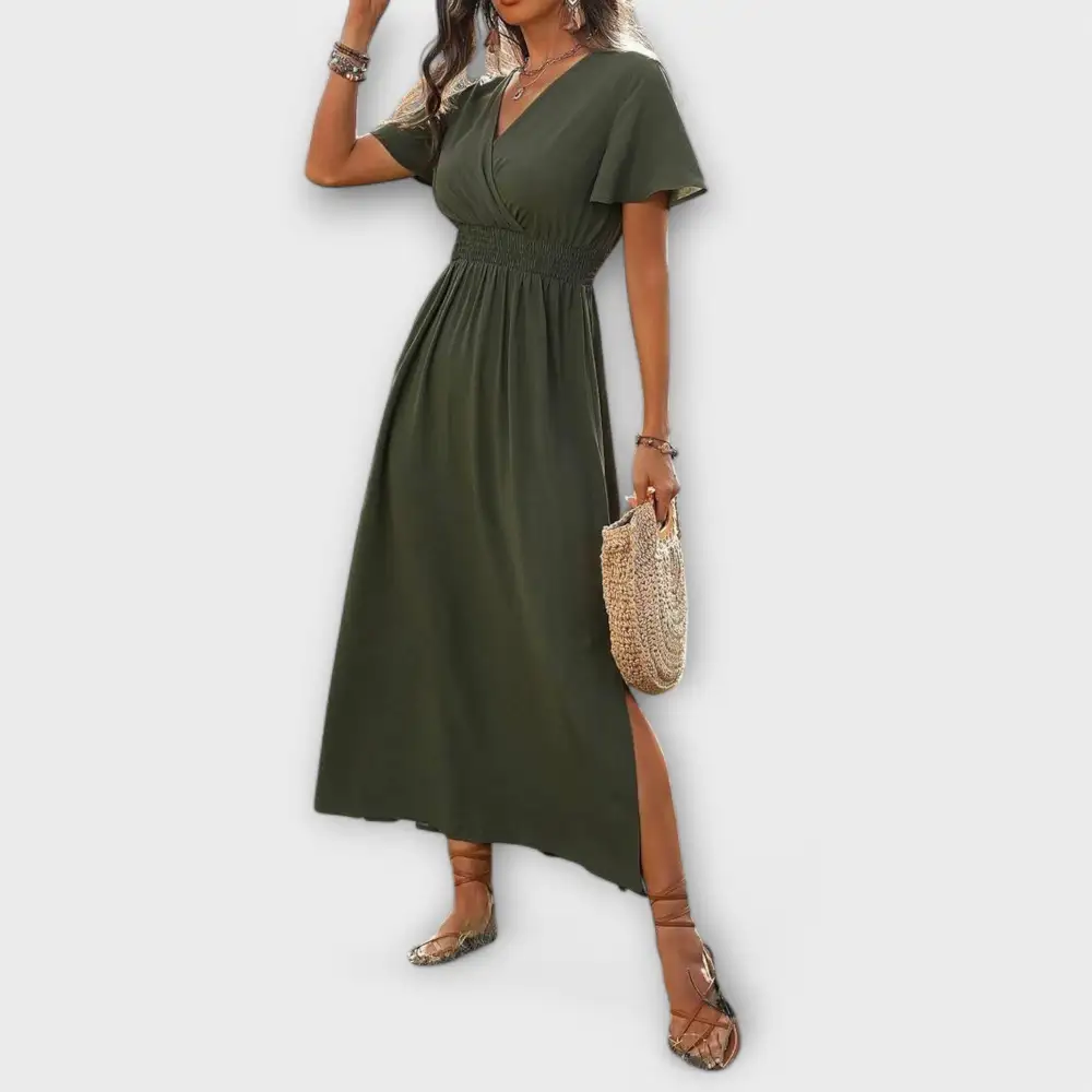 V-Neck Boho Casual Dress