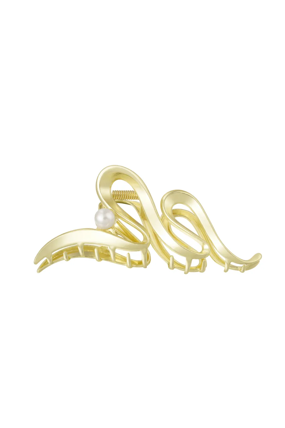 Modern Pearl Accent Hair Clip