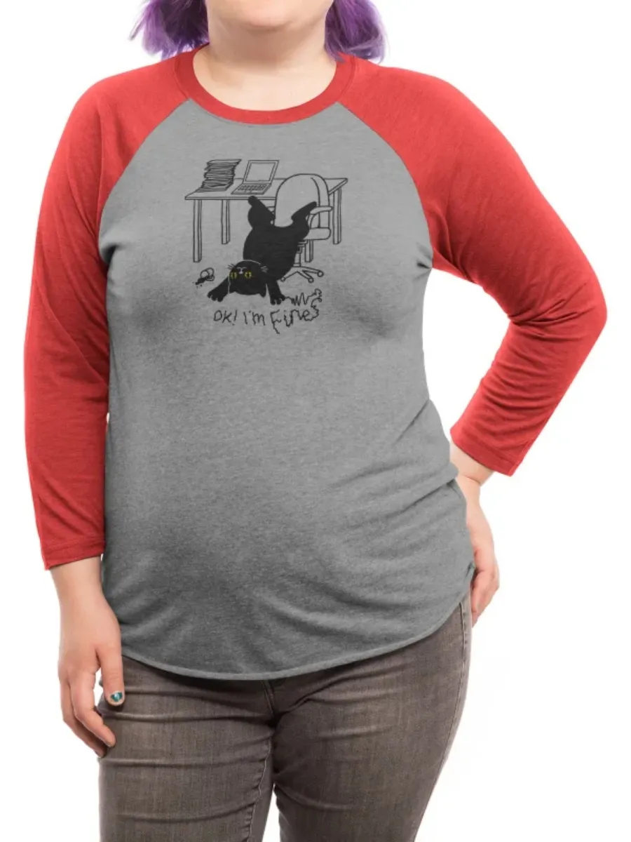 Funny Office Cat Print T-Shirt