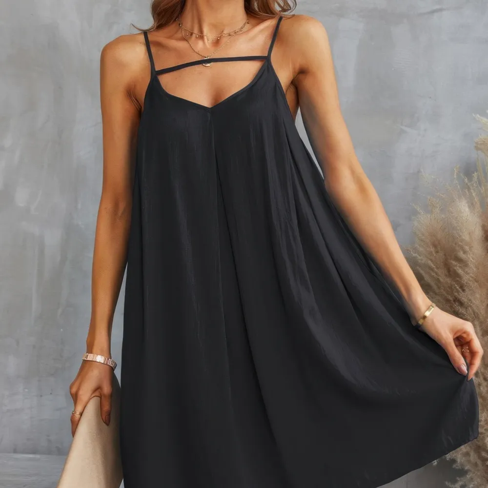 Sleeveless A Line Spaghetti Strap Dress