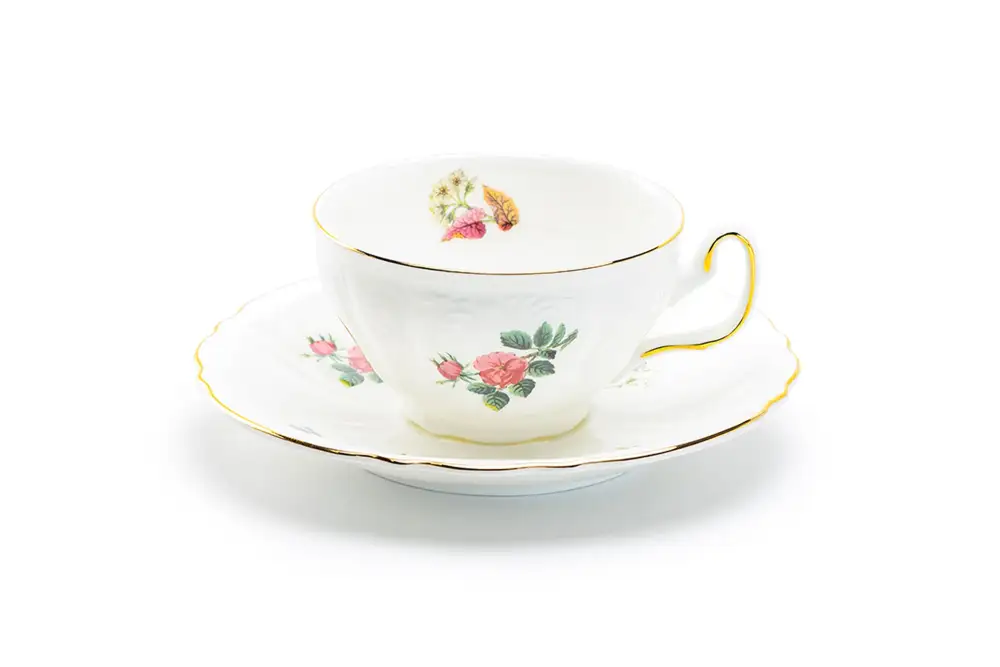 Garden Bone China Tea Cup And Saucer