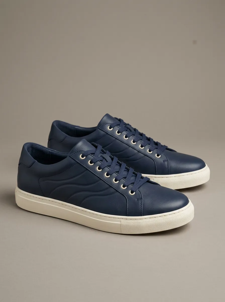 Men's Minimalist Wavy Pattern Printed Casual Shoes